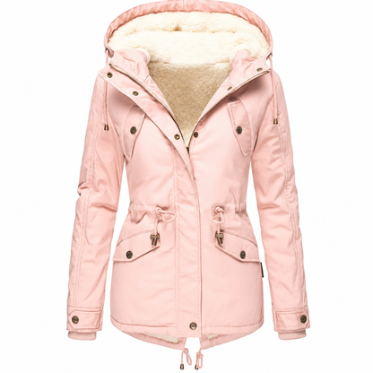 📢🎉50%Rabatt!!!🛍️✨Winterliche wattierte Damenjacke mit Kapuze und Fleecefutter