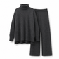 📢🎉50%Rabatt!!!🛍️✨Zweiteiliges Damen-Set aus lockerer Rollkragenpullover und Strickhose - Locker, dick, warm für Herbst und Winter
