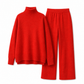 📢🎉50%Rabatt!!!🛍️✨Zweiteiliges Damen-Set aus lockerer Rollkragenpullover und Strickhose - Locker, dick, warm für Herbst und Winter