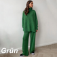 📢🎉50%Rabatt!!!🛍️✨Zweiteiliges Damen-Set aus lockerer Rollkragenpullover und Strickhose - Locker, dick, warm für Herbst und Winter