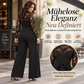 📢🎉50%Rabatt!!!🛍️✨Eleganter Jumpsuit für Damen mit Spitzen-Patchwork und Gürtel