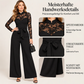 📢🎉50%Rabatt!!!🛍️✨Eleganter Jumpsuit für Damen mit Spitzen-Patchwork und Gürtel