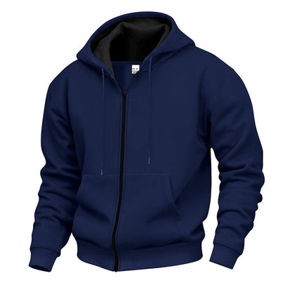 📢🎉50%Rabatt!!!🛍️✨Warm gefütterter Kapuzen-Sweatshirt mit durchgehendem Reißverschluss für Herren