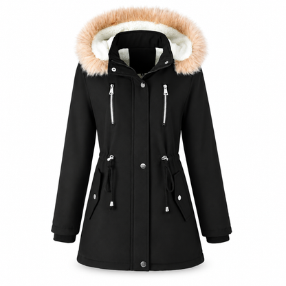 📢🎉50%Rabatt!!!🛍️❄️Dicht & warm, winterlicher Windschutz – Damen Winterparka mit Kunstfellkapuze ✨