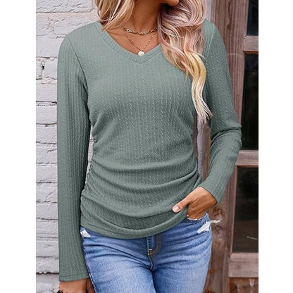 🥳🥳50%Rabatt!!!🛍️✨ Elegantes Damen-Strickoberteil mit V-Ausschnitt
