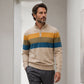 📢🎉50%Rabatt!!!🛍️✨Lässiger Herren-Strickpullover mit schmaler Passform und halbem Reißverschluss sowie Streifenmuster