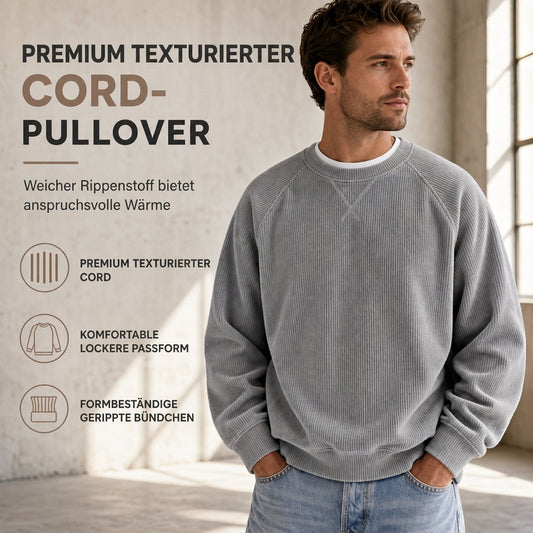 📢🎉50%Rabatt!!!🛍️✨Cord-Basic-Sweatshirt für Herren mit Rundhalsausschnitt und langärmeligem Pullover