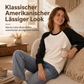 📢🎉50%Rabatt!!!🛍️✨Damen Lockeres Casual Rundhals Langarm T-Shirt Farbblock Pullover Oberteil