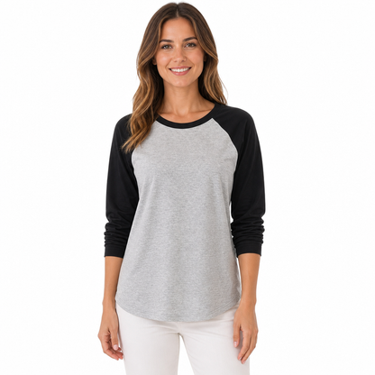 📢🎉50%Rabatt!!!🛍️✨Damen Lockeres Casual Rundhals Langarm T-Shirt Farbblock Pullover Oberteil