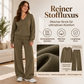 📢🎉50%Rabatt!!!🛍️✨Damen Strick V-Ausschnitt Pullover & Wide-Leg Hose Set