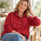 📢🎉50%Rabatt!!!🛍️✨Damen Sweatshirt mit Rüschenkragen und Pullover-Form