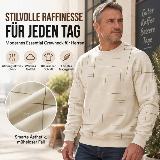 📢🎉50%Rabatt!!!🛍️✨Freizeit Sweatshirt mit Rundhalsausschnitt und Linienmuster für Herren