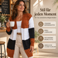 🌊Winter-Sale! Bis zu 50%!🌊Damen Strickjacke mit Farbblock-Design, offener Front