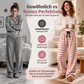 📢🎉50%Rabatt!!!🛍️✨Damen Doppelwandige Plüsch Streifen Weitbeinhosen