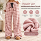 📢🎉50%Rabatt!!!🛍️✨Damen Doppelwandige Plüsch Streifen Weitbeinhosen