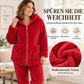 📢🎉50%Rabatt!!!🛍️✨Damen Plüsch Zopfstrick Kapuzenjacke & Hosen Set