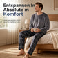 📢🎉50%Rabatt!!!🛍️✨Weiches, plüschiges Strick-Loungewear-Pyjama-Set für Herren mit einfarbigem Rundhalsoberteil und Karottenhose