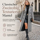 📢🎉50%Rabatt!!!🛍️✨Langer doppelreihiger strukturierter Mantel für Damen, elegante Business-Outdoor-Bekleidung