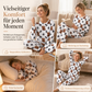 📢🎉50%Rabatt!!!🛍️✨Damen Pyjama-Set aus weicher Milchseide, langärmliges Oberteil und lange Hose, legere Loungekleidung