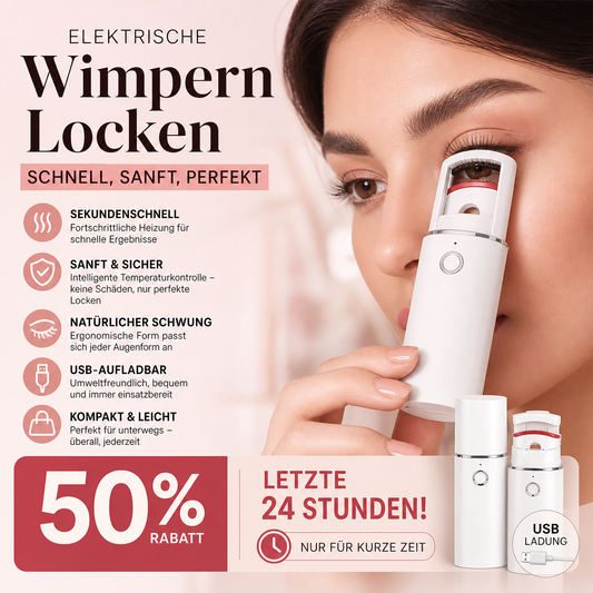 💥 Jetzt 50 % sparen! 👁️ Wiederaufladbarer elektrischer beheizbarer Wimpernformer